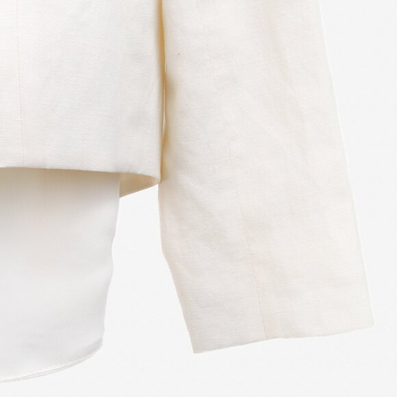 Brunello Cucinelli SS/17 Cream Linen Crystal-Embellished Double-Breasted Blazer - Picture 7 of 15